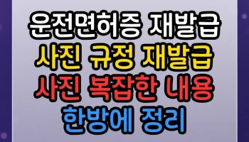 운전면허증 재발급 사진 규정 재발급 사진 썸네일